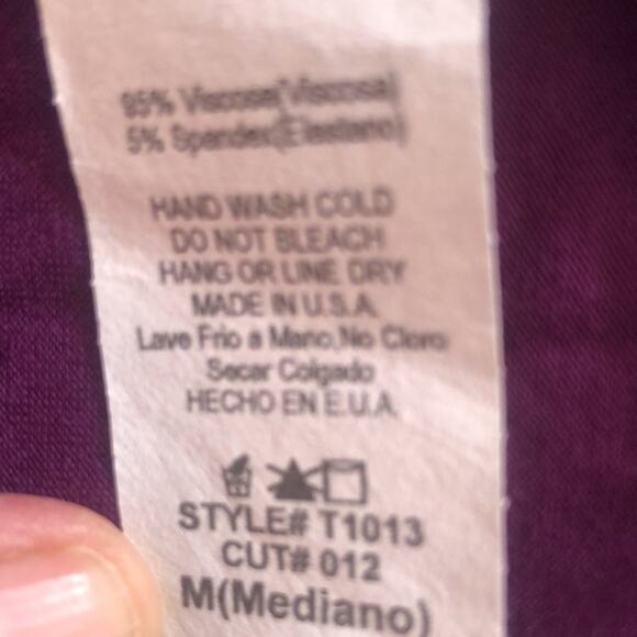 Vanilla Bay Purple Open Cardigan Lightweight Short Sleeves Sz Medium - Picture 4 of 6